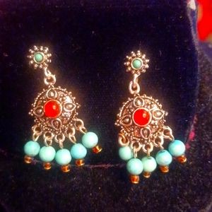 Beautiful silver and turquoise earrings